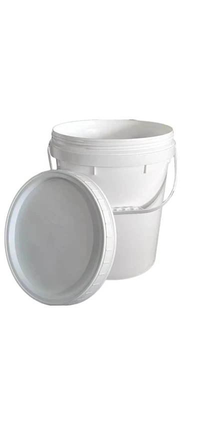 5 Galon Selen Plastik Ak Kouvèti Blan Screw Top - Blan