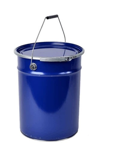 5 GALON BLUE TÈT Louvri Chimik Metal PAIL, ROUYE ANCHE
